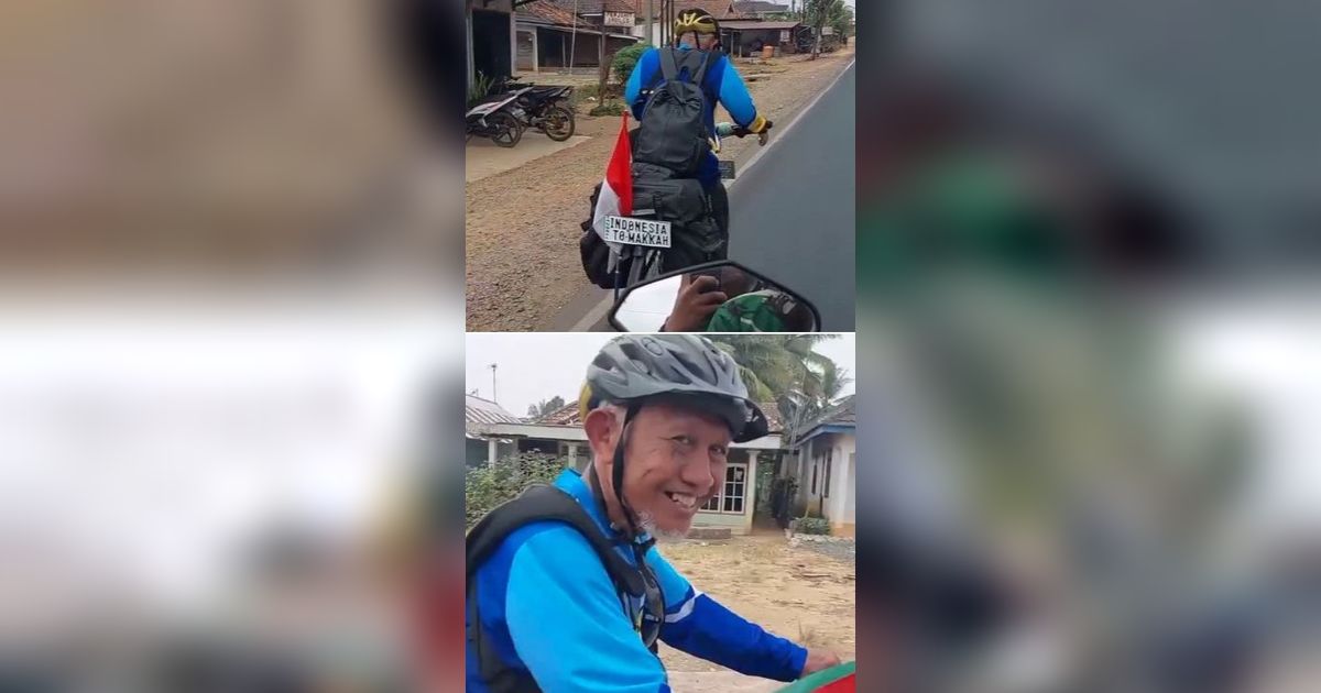 Viral Kakek 63 Tahun Naik Sepeda dari Tangerang Selatan Menuju Makkah, Aksinya Tuai Dukungan Warganet