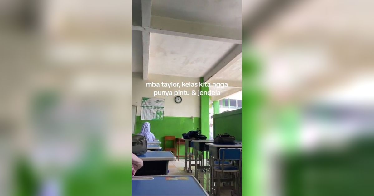 Tak Jauh dari Jakarta! Konsep Unik Kelas Tanpa Pintu dan Jendela, Mirip Rumah Free Fire