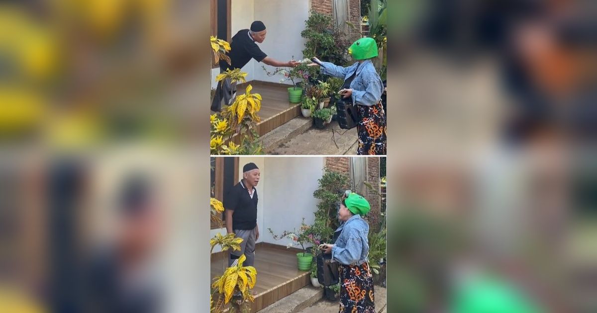 Pura-Pura Jadi Pengamen Bertopeng, Momen Wanita Pulang ke Rumah usai 5 Tahun Merantau di Jepang Ini Bikin Haru