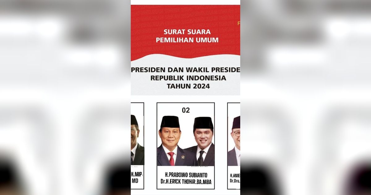 Beredar Surat Suara Pemilu 2024 Lengkap dengan Pasangan Capres-Cawapres, Ini Kata KPU