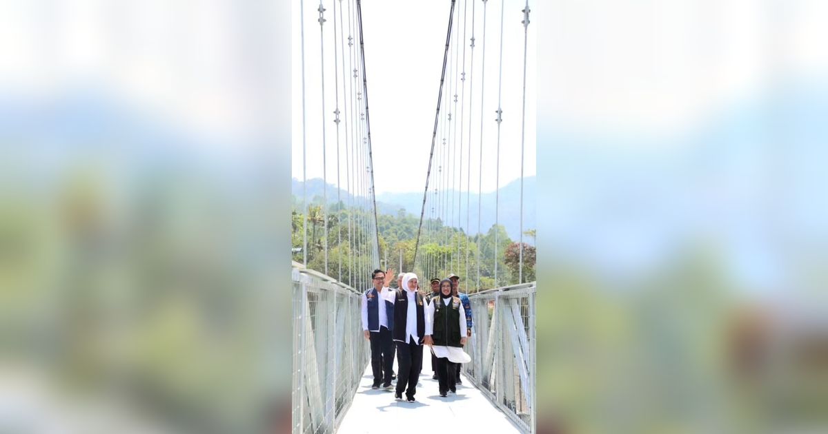 Sempat Hancur Diterjang Banjir Lahar Semeru, Jembatan Gantung Ikonik Lumajang Berubah Menawan dalam Waktu Singkat
