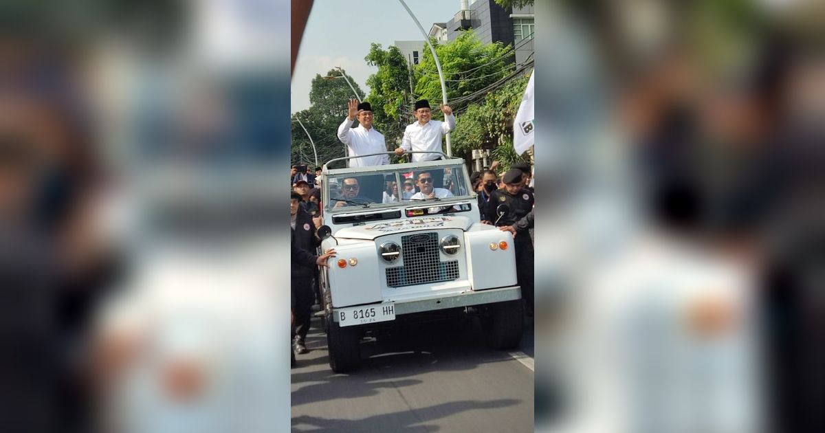 Mantan Sopir dan Tukang Semir Sepatu, Sosok yang Antarkan Anies-Cak Imin ke KPU Naik Jeep