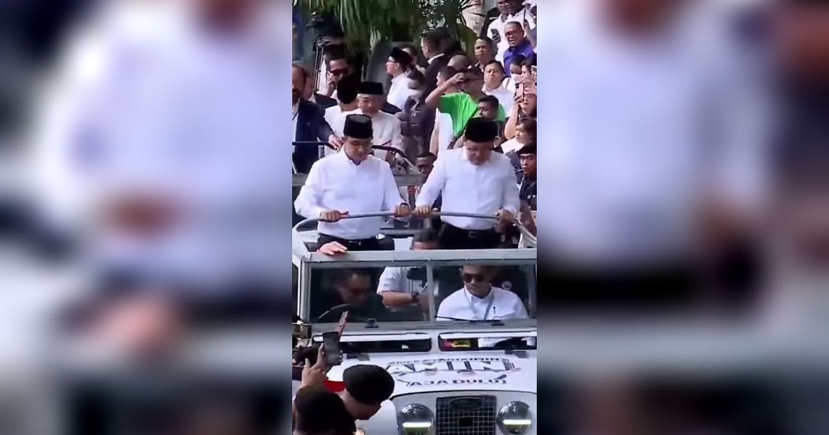 VIDEO: Anies dan Cak Imin Disopiri Sultan Priok ke KPU, Dikawal Ratusan Pasukan Hitam