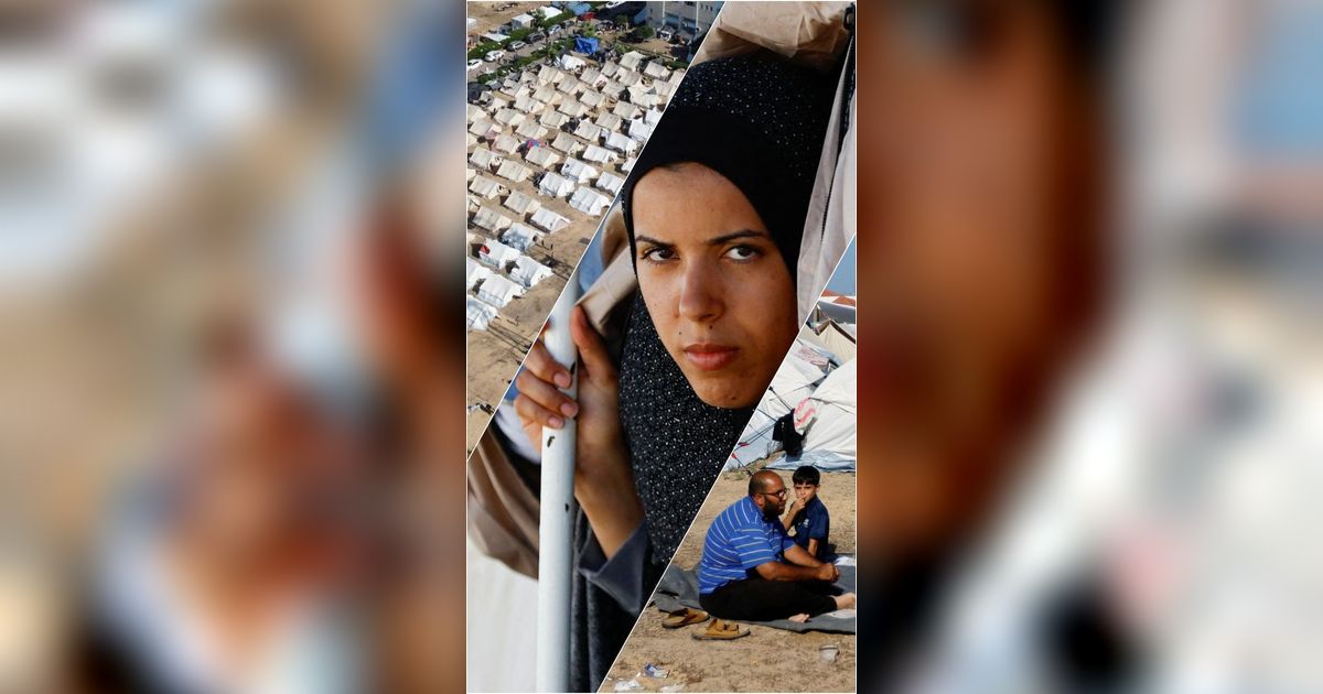 FOTO: Melihat Kondisi Kehidupan Warga Palestina Tinggal di Tenda-Tenda Putih Pengungsian Khan Younis Terpadat di Gaza