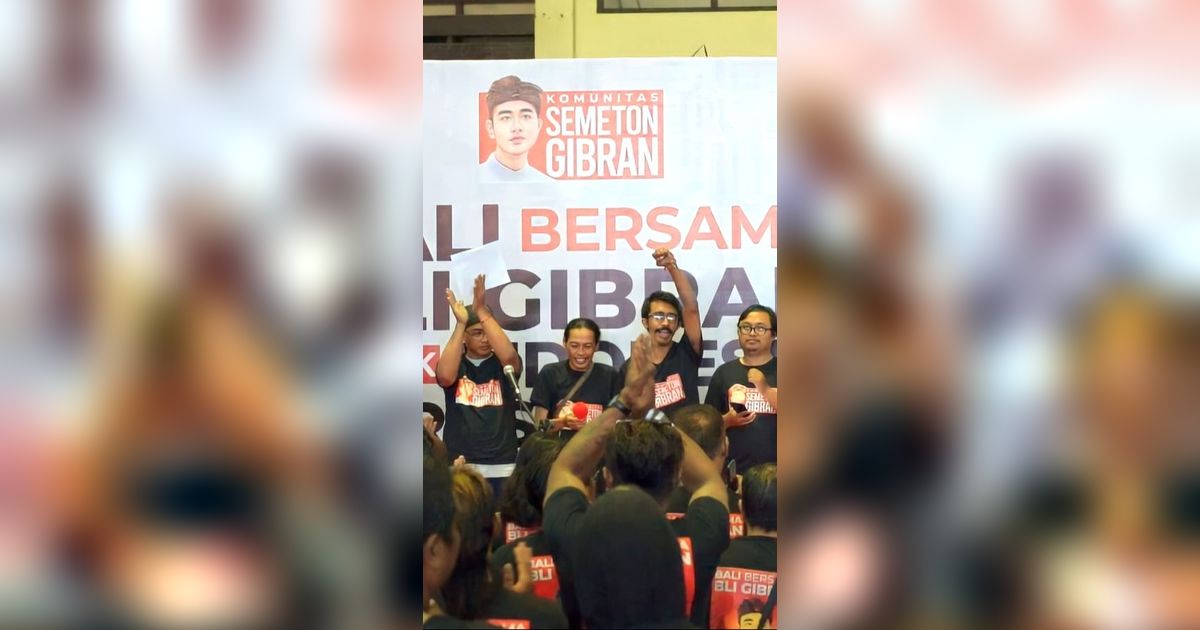 Potret Ratusan Warga Bali Deklarasi Dukung Gibran Maju Pilpres 2024