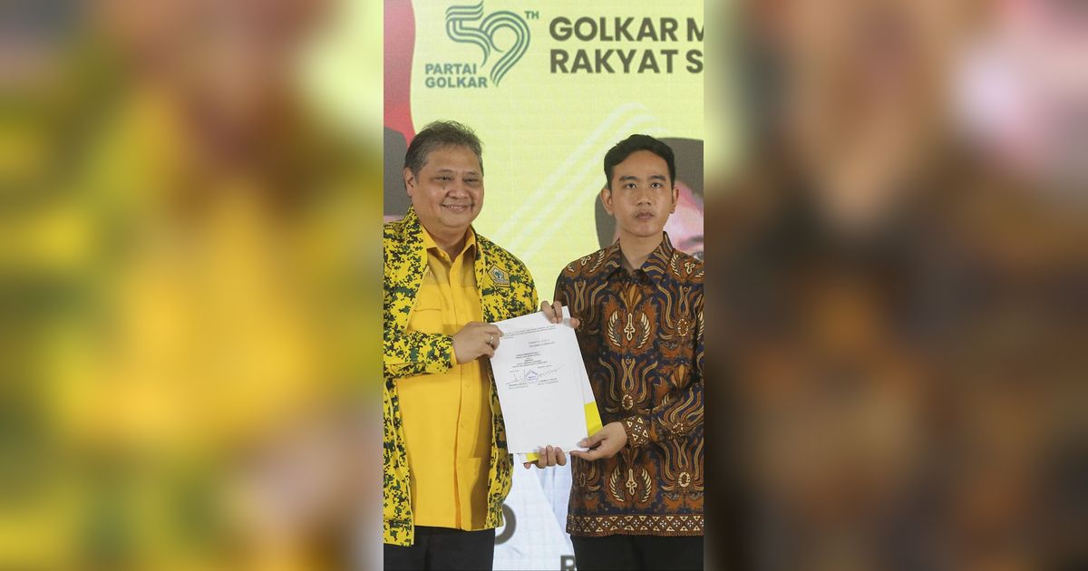 Gibran Bakal Jadi Kader Golkar, Airlangga: Sudah Komunikasi dengan PDIP