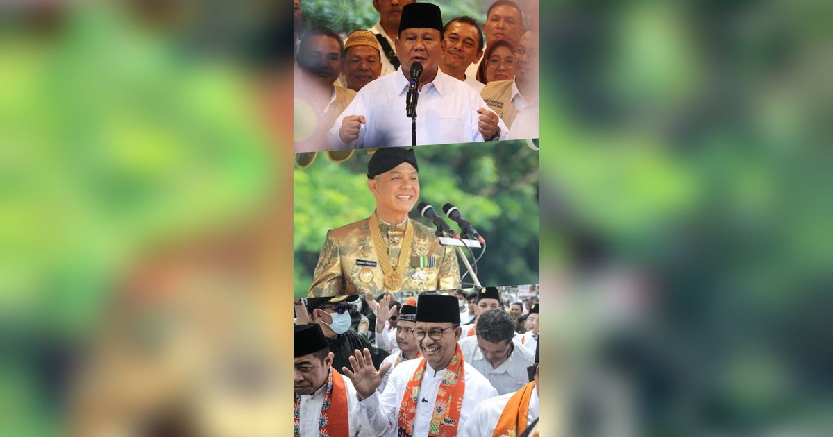 Head to Head Survei LSI: Prabowo Ungguli Ganjar dan Anies