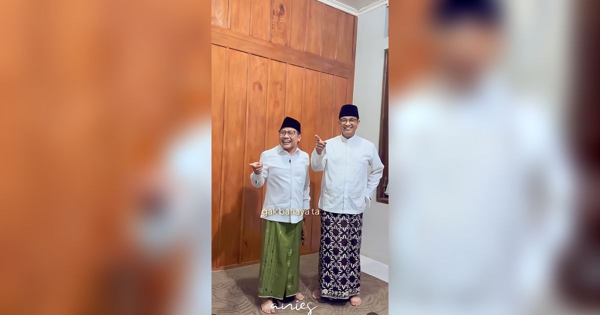 Momen Kocak Cak Imin Selepet Anies Pakai Sarung
