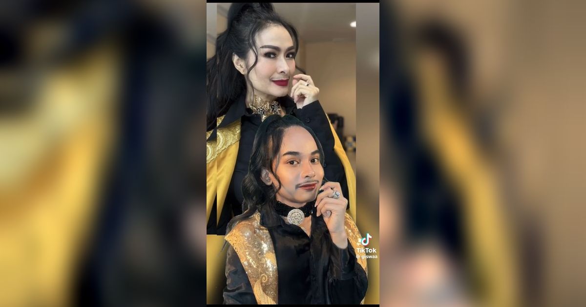 Pria Gondrong Berkumis Ini Cosplay Jadi Iis Dahlia Lengkap dengan Bajunya, Warganet: Susah Bedainnya