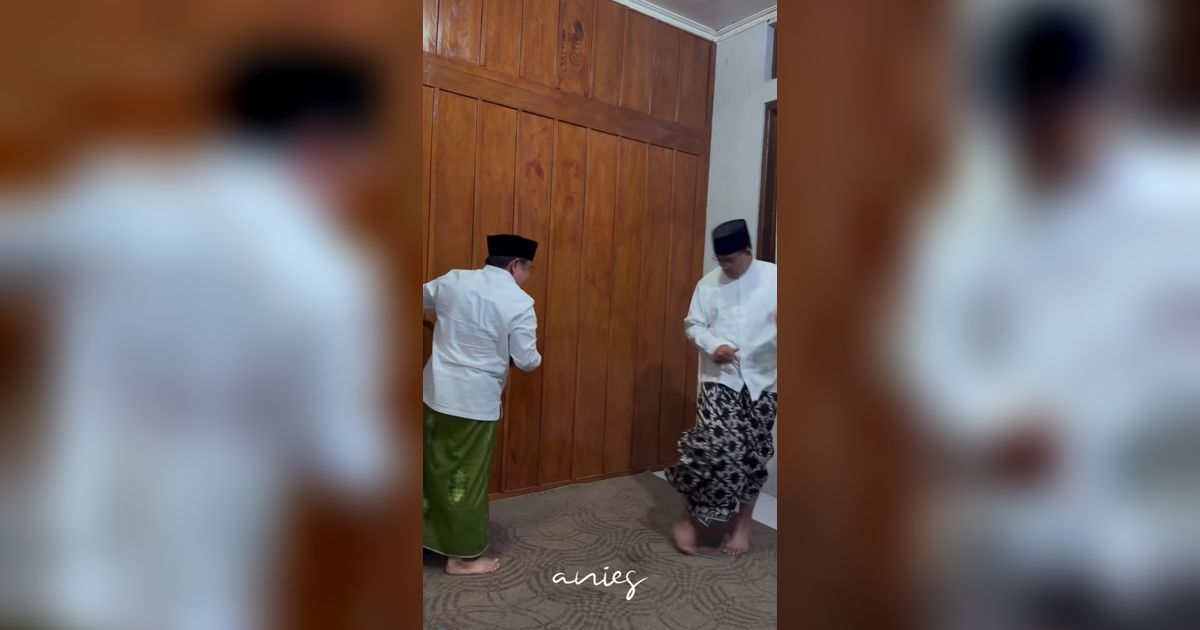 Momen Kocak Cak Imin Selepet Anies Pakai Sarung