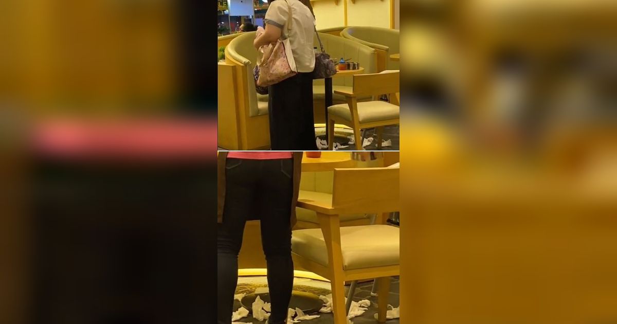 Viral Rombongan Pengunjung Restoran Mal Buang Banyak Tisu di Lantai, Bikin Warganet Geram