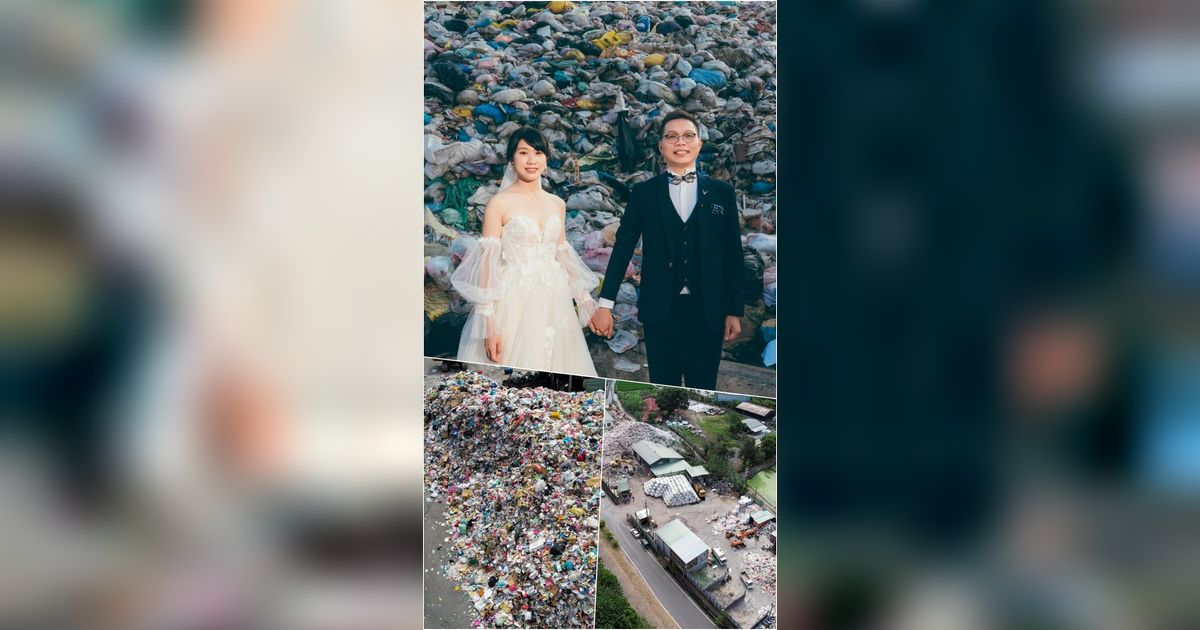 FOTO:  Lain Daripada yang Lain, Calon Pengantin Asal Taiwan Ini Bikin Foto Preweding di Tempat Sampah