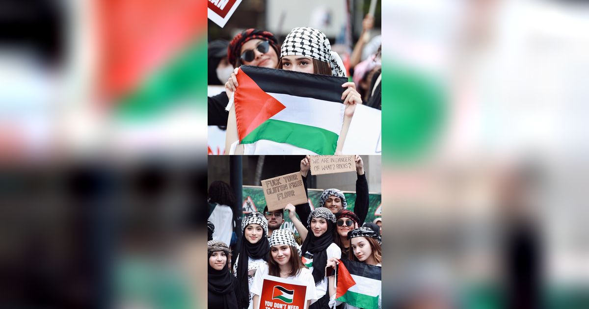 Cantiknya Syifa Hadju saat Ikut Aksi Bela Palestina, Penampilannya Bikin Pangling