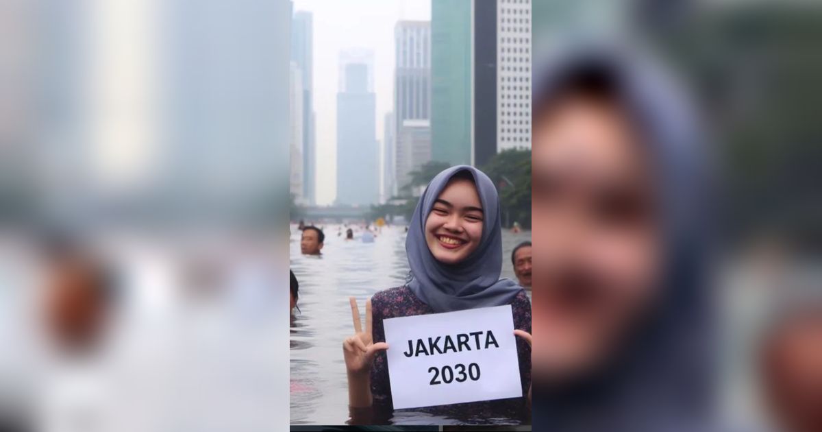 Viral Potret Jakarta di Tahun 2030 dengan Ilustrasi AI, Ibu Kota Digambarkan Tenggelam