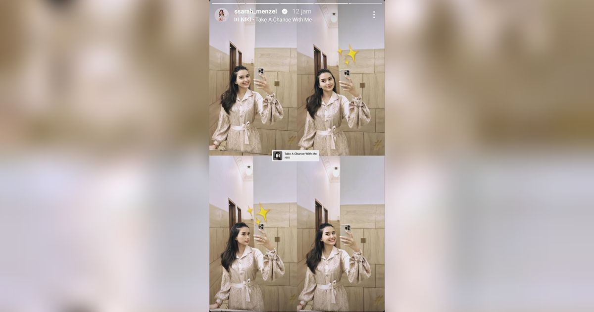 Potret Sarah Menzel Hadiri Pengajian Jelang Kelahiran Anak Aurel Hermansyah, Pakai Kerudung - Indahnya Toleransi