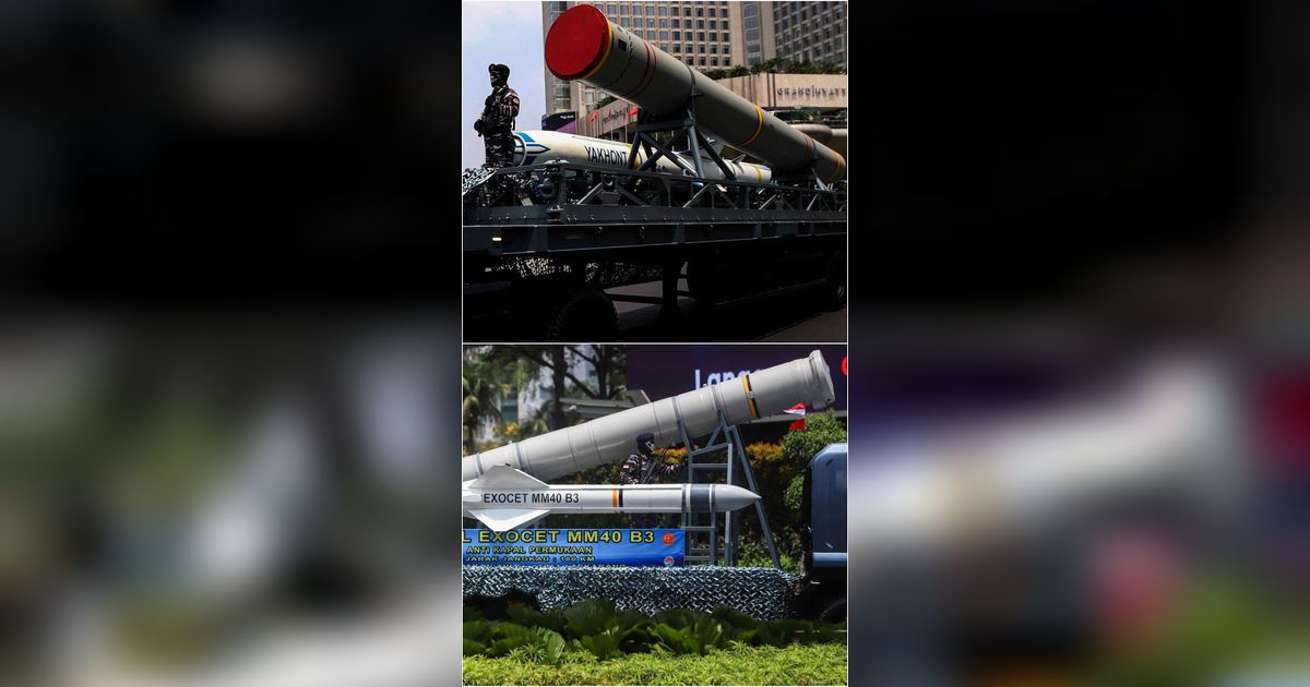 FOTO: Sangarnya Penampakan Rudal Yakhont hingga Exocet Milik TNI Getarkan Jalan Protokol Jakarta Jelang HUT ke-78 Tentara Nasional Indonesia