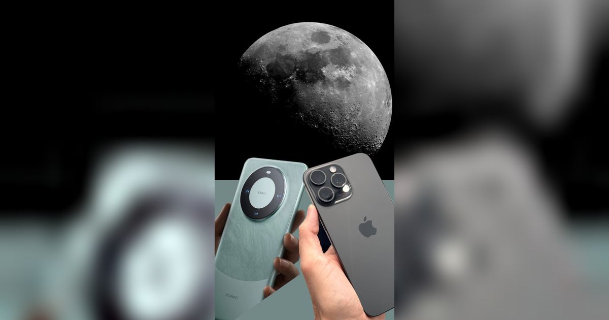 Hasil Foto Bulan Pakai Huawei Mate 60 Bikin iPhone 15 Pro Max Harus Bertekuk Lutut