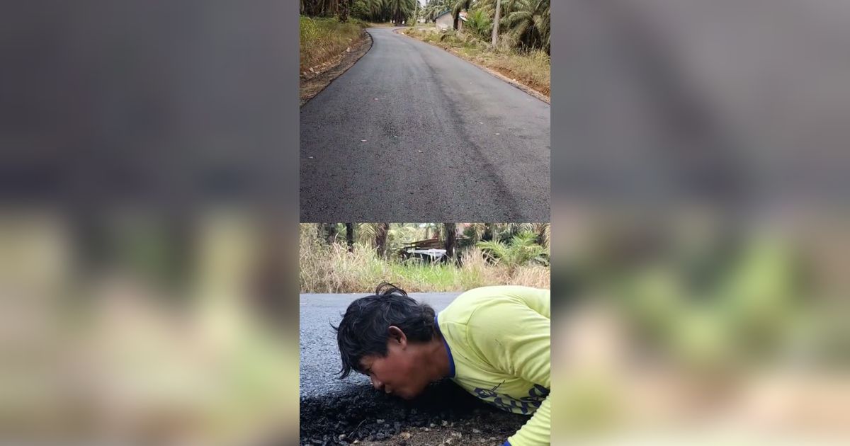 Viral Pria Bengkulu Cium Aspal Baru di Kampungnya, Sudah Menanti selama 37 Tahun