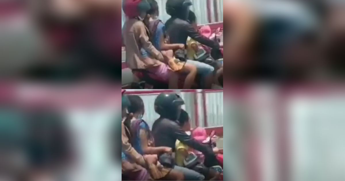 Viral Pemotor Bonceng 6 Lewat Jembatan Suramadu, Aksinya Bikin Khawatir Warganet