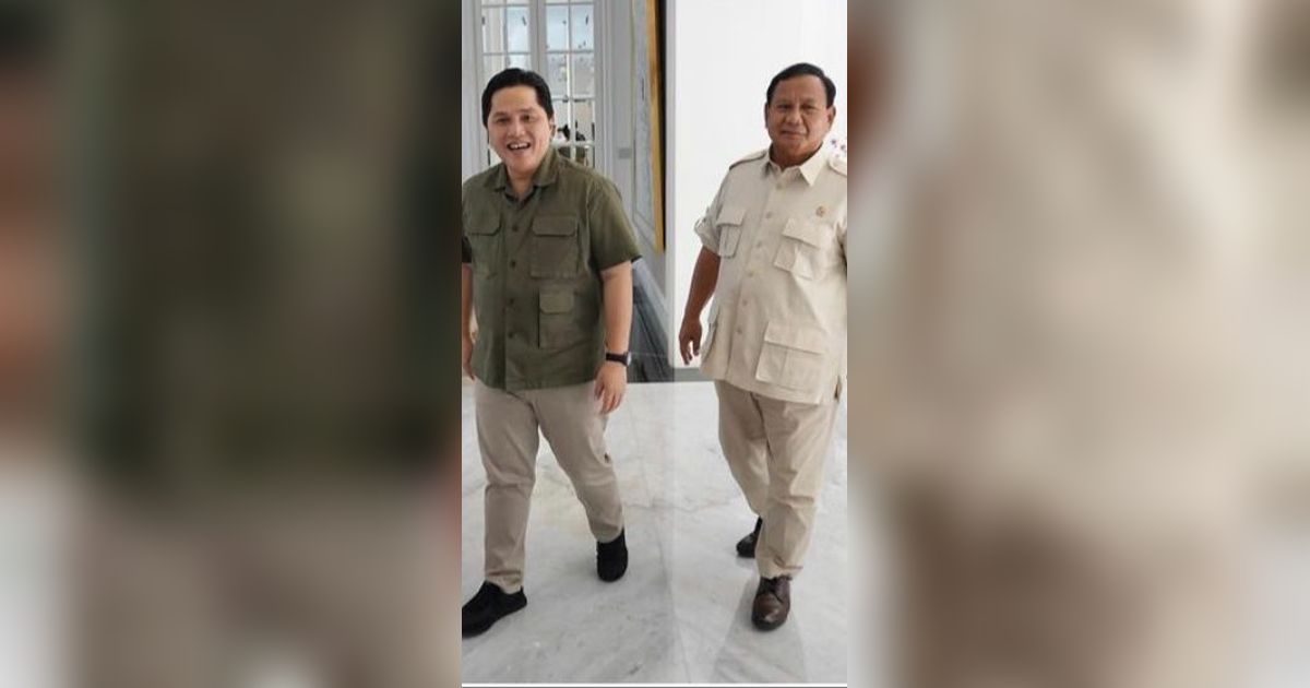 Sanjungan Prabowo dan 'Support' Erick Thohir di Pilpres 2024