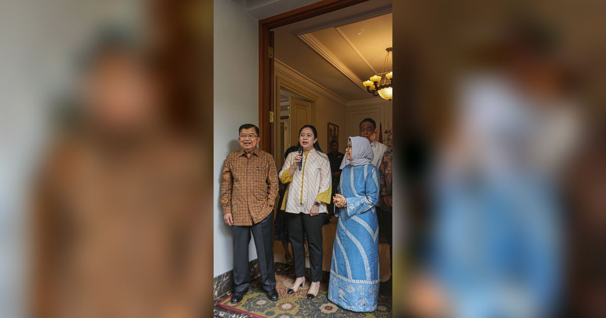 FOTO: Momen Puan Maharani Sambangi Kediaman JK, Santap Coto Makassar hingga Bahas Pilpres 2024