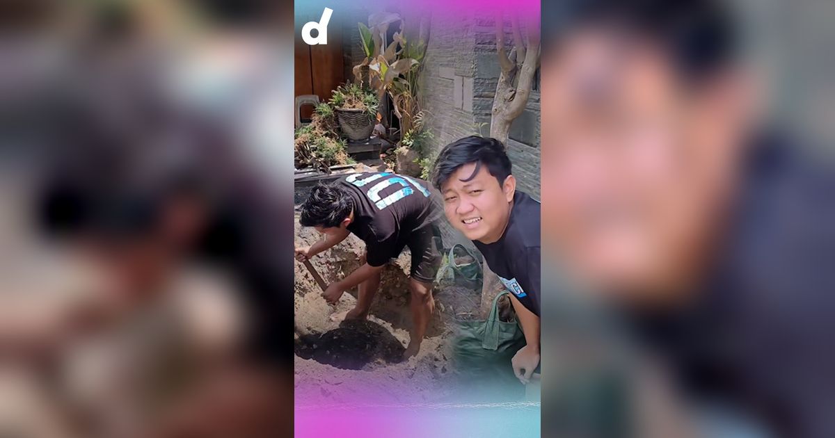 Denny Caknan Jadi Tukang Kuli di Rumah