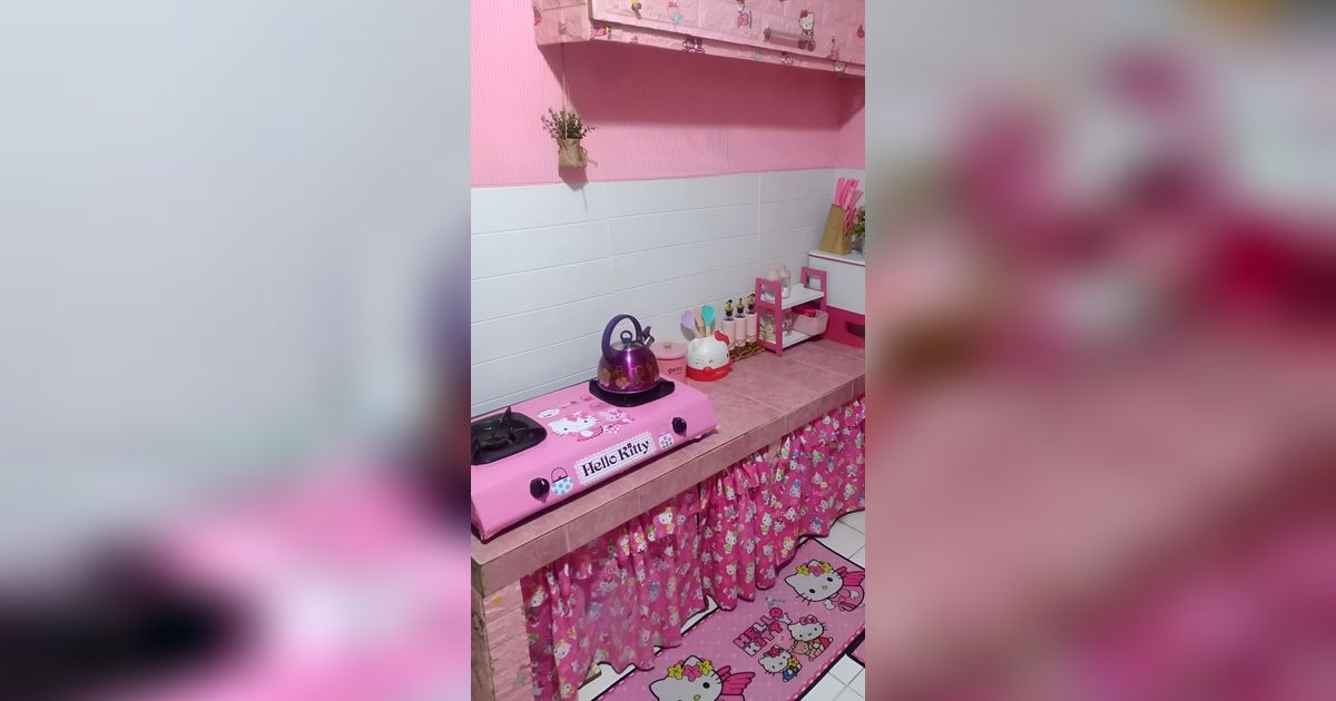 Serba Hello Kitty, Penampakan Dapur Jadi Mirip Taman Main