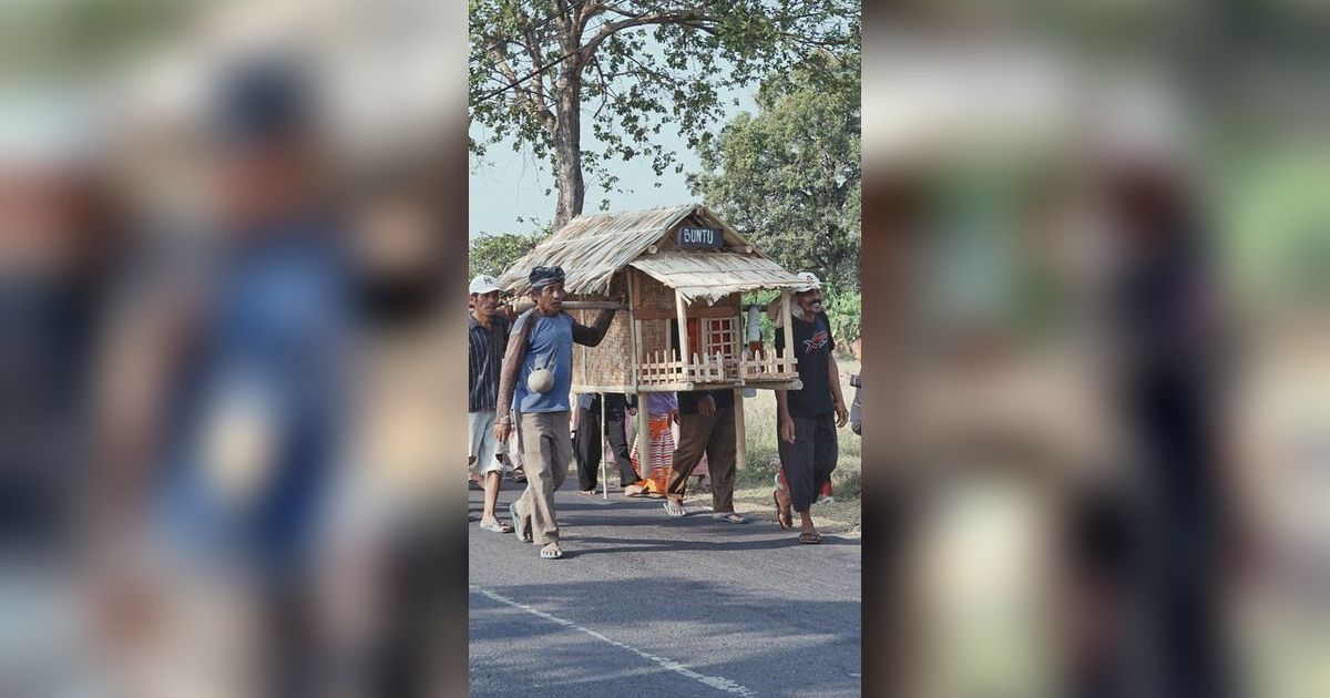 Uniknya Tradisi Wakare di Majalengka, Warga Satu Kampung Gotong Royong Angkat Rumah