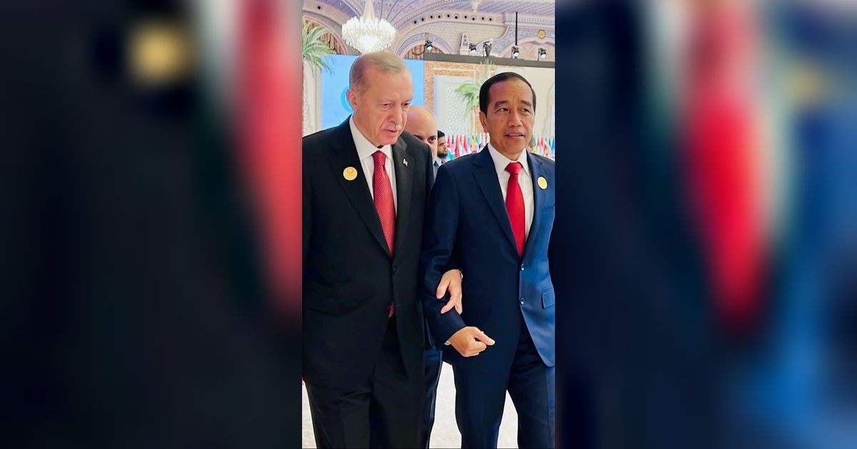 Indonesia-Turki Bahas Bantuan untuk Palestina, Erdogan Gandeng Erat Jokowi