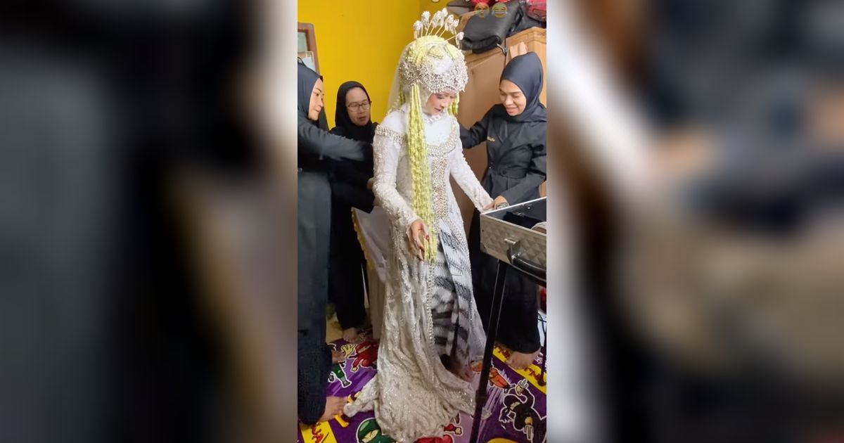 Kebelet BAB Jelang Akad, Aksi Pengantin Buka Rok Batik Bikin Ngakak