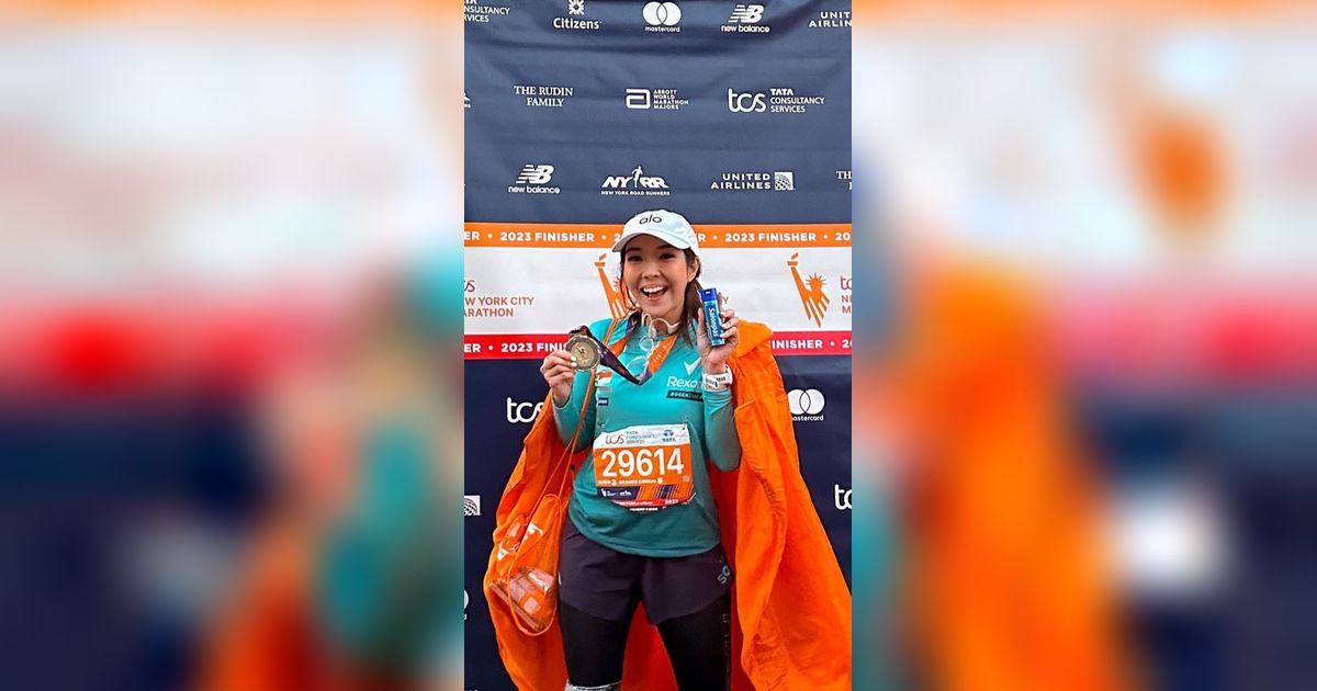 Dapat Ucapan Selamat dari Gempi, 7 Foto Gisella Anastasia Saat Ikuti Marathon di New York!