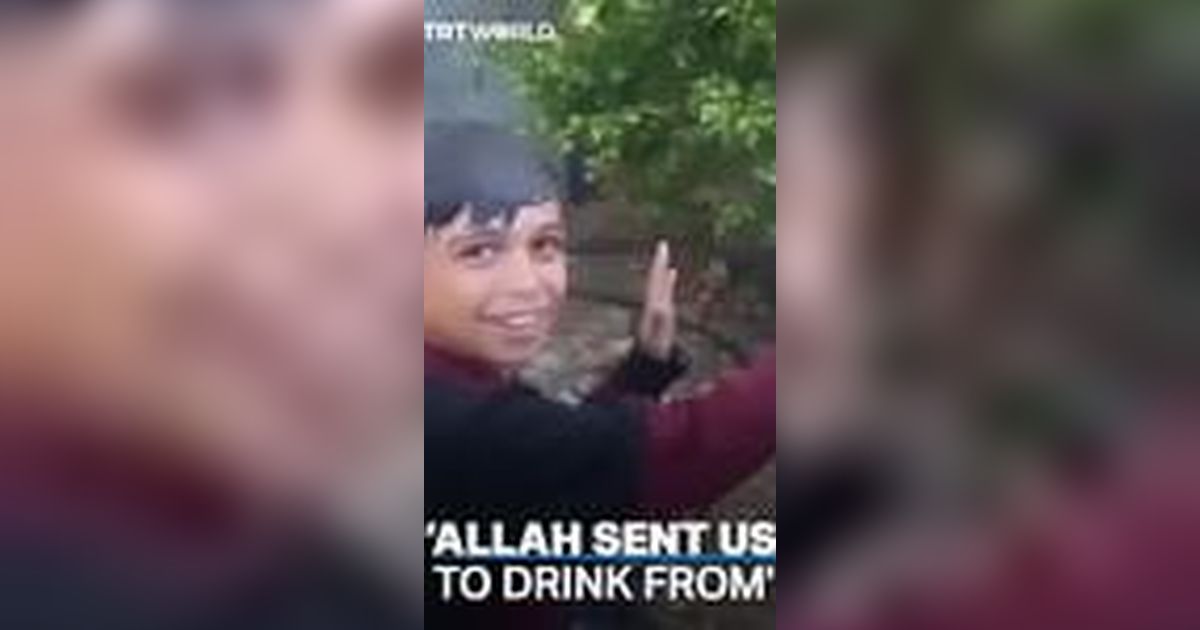 Video Allah Langsung Turunkan Air buat Rakyat Gaza Palestina