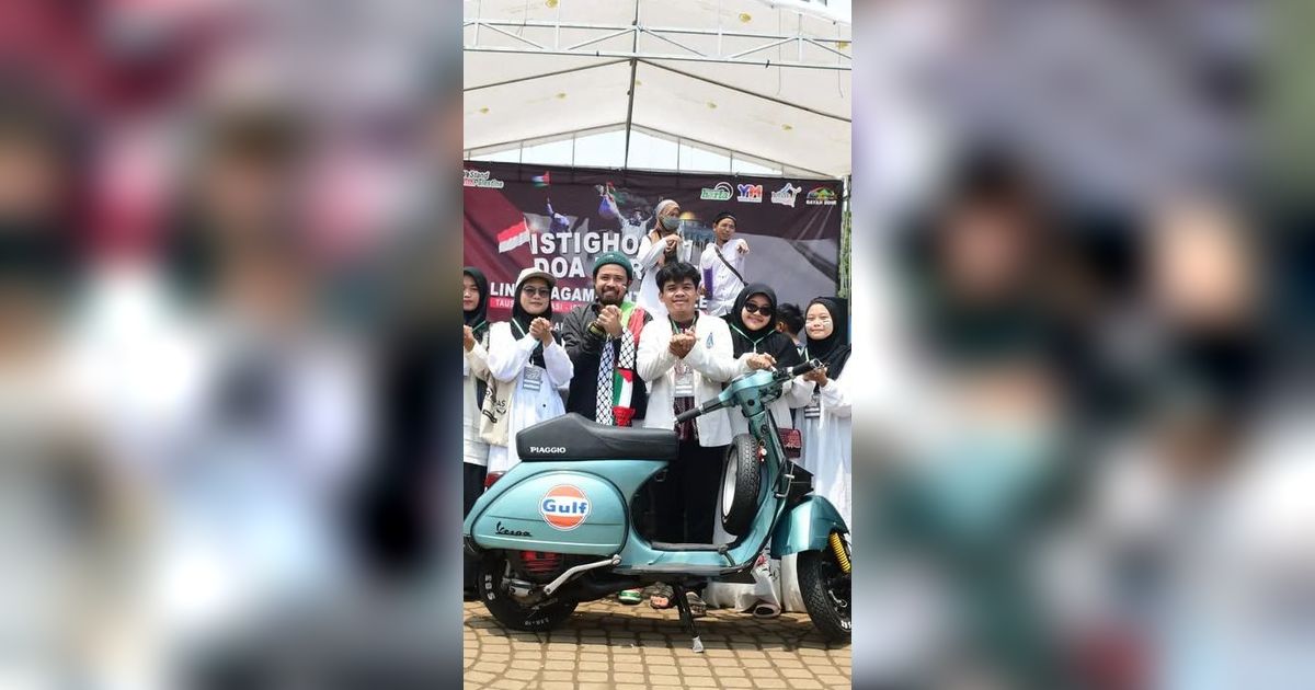 Viral Pria di Lebak Rela Jual Vespa Kesayangan untuk Donasi Palestina, Aksinya Bikin Haru