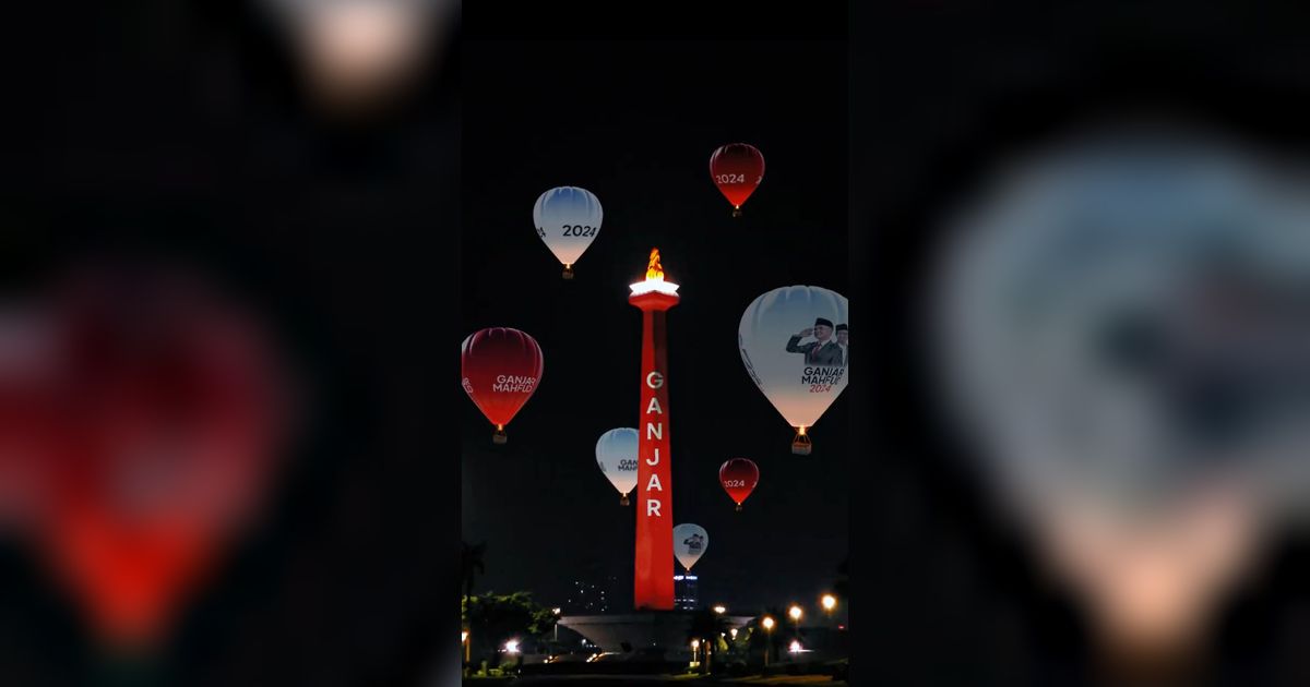 Viral Balon Udara Ganjar-Mahfud di Monas, Ini Penjelasan Pemprov DKI