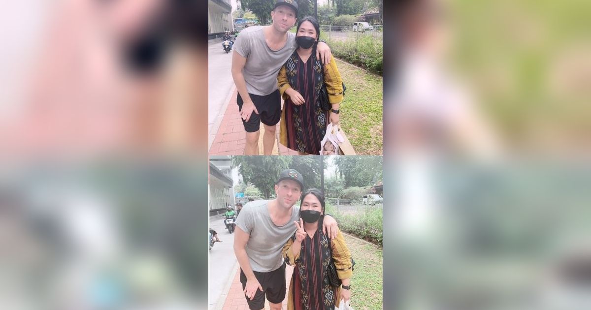 Wanita Ini Foto Bareng dan Dirangkul Chris Martin Coldplay di Jalan, Sukses Bikin Iri Warganet