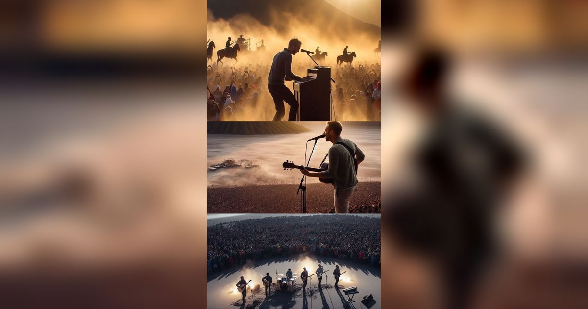 Begini Gambaran Foto AI jika Coldplay Manggung di Bromo, Keren Banget