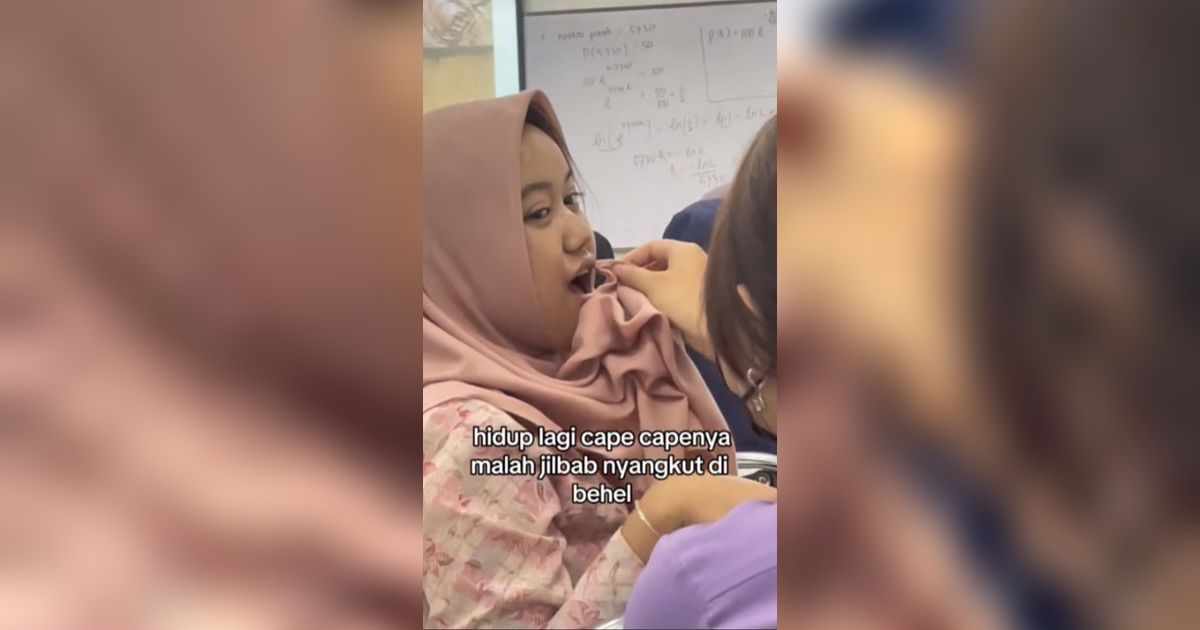 Momen Kocak Jilbab Mahasiswi Nyangkut di Behel, Deg-Degan Kelas Belum Selesai