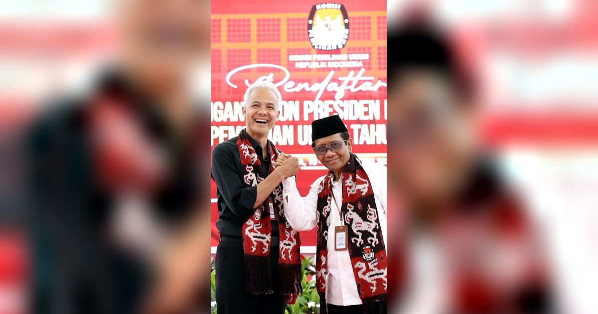 Struktur Timses Ganjar-Mahfud Didaftarkan ke KPU Usai Penentuan Capres-Cawapres