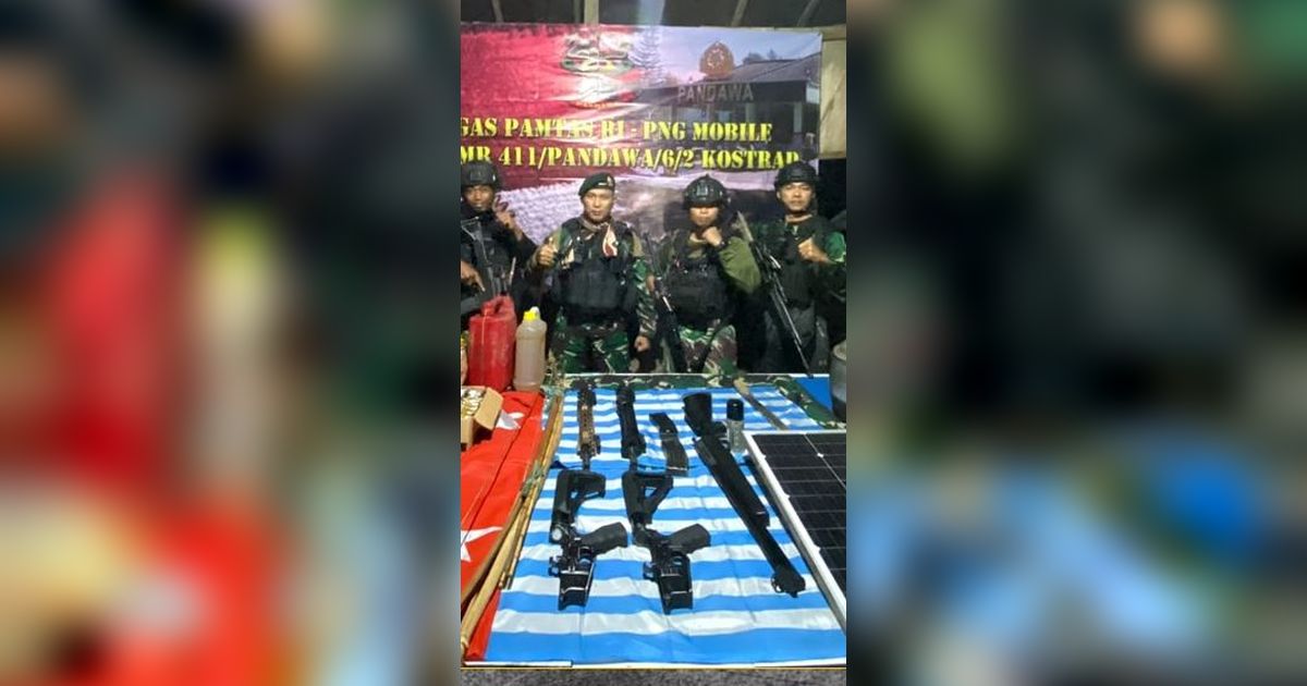 Penampakan Senjata Api Generasi Baru Milik KKB yang Disita TNI