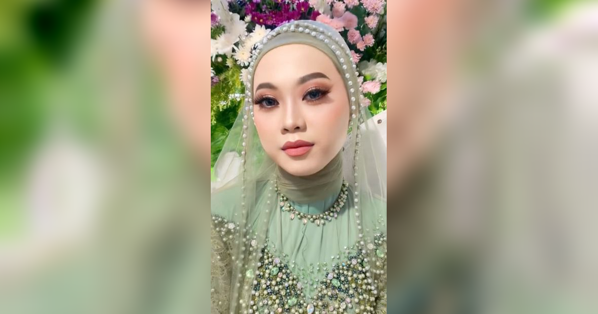 Bikin Syok, Pengantin Bandingkan Hasil Makeup Sendiri dengan MUA