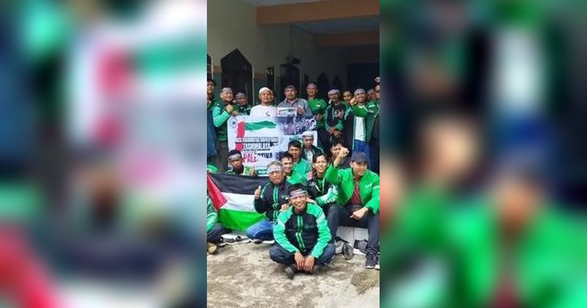 Aksi Solidaritas, Ribuan Driver Ojol Gelar Doa Bersama untuk Palestina