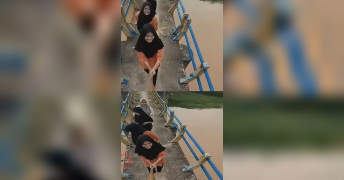 Viral Video Remaja Kehilangan Kunci Motor saat Bikin Konten di Jembatan, Begini Endingnya