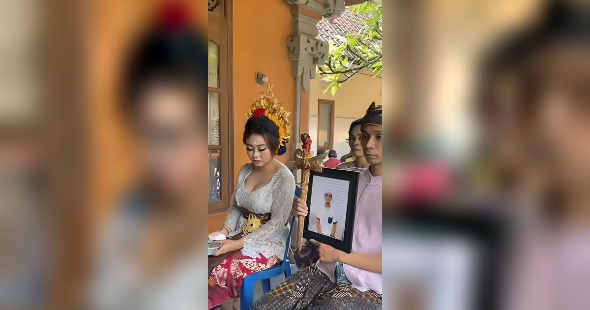 Viral Wanita di Bali Nikah Tanpa Mempelai Pria, Pengantin Laki-Laki Diganti Foto dan Keris
