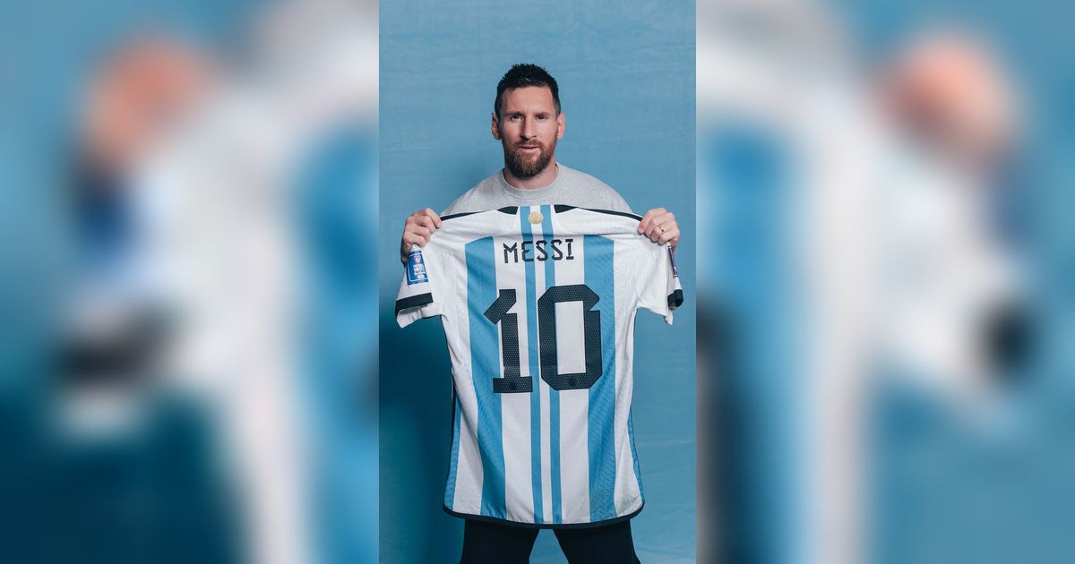 FOTO: Penampakan Jersey Messi di Piala Dunia 2022 Akan Dilelang untuk Amal, Harganya Diprediksi Pecahkan Rekor