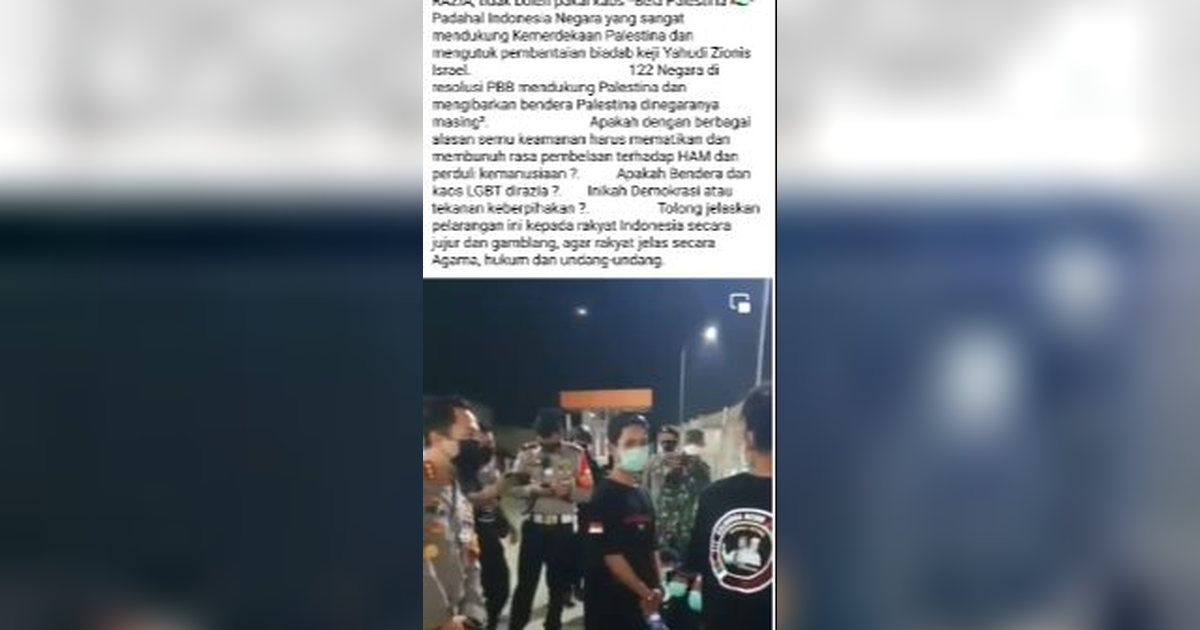 Benarkah Polisi Razia Larang Gunakan Kaus Palestina? Ini Faktanya!