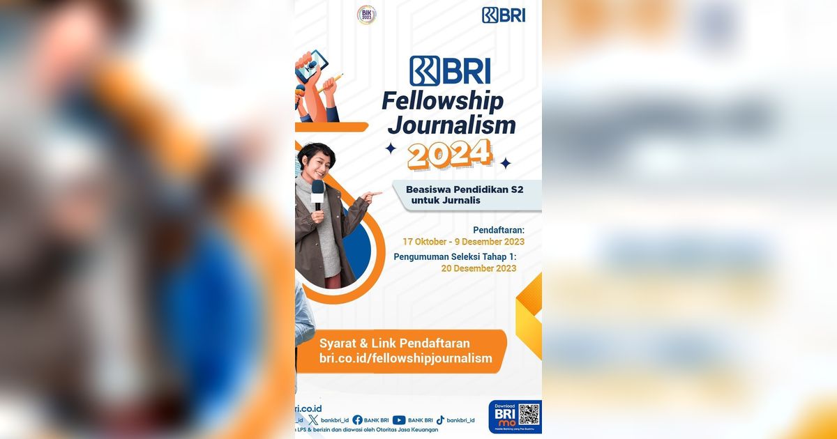 Pendaftaran Segera Ditutup! Buruan Dapatkan Beasiswa S2 BRI Fellowship Journalism