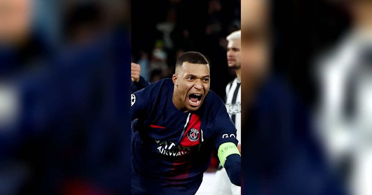 FOTO: Teriakan Mbappe Akhirnya Pecah Usai Akhiri Kealotan Melawan Newcastle dengan Skor Imbang 1-1 di Liga Champions