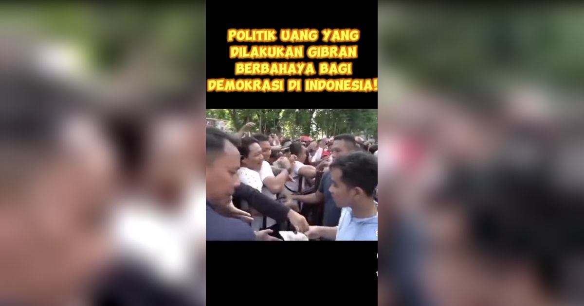 CEK FAKTA: Tidak Benar Gibran Rakabuming Bagi-bagi Amplop Isi Uang Saat Kunjungan Ke Makassar