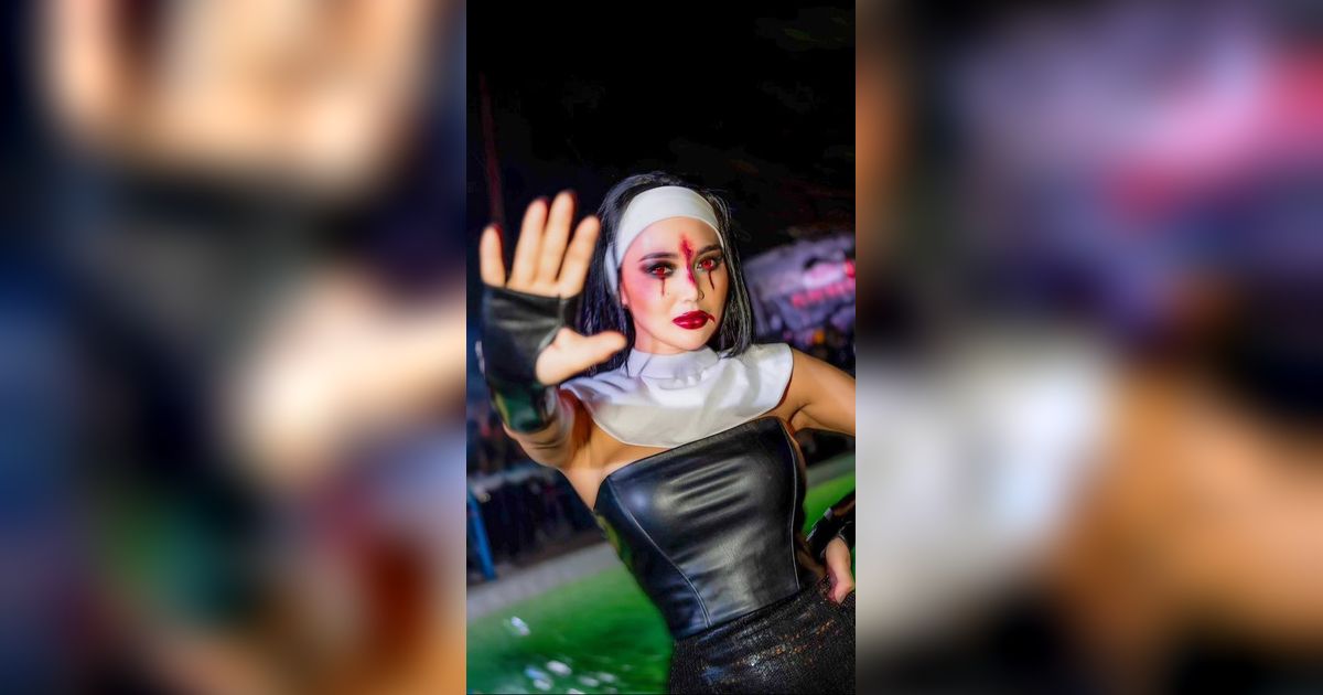Potret Wika Salim dalam Kostum Valak 'The Nun' saat Merayakan Halloween