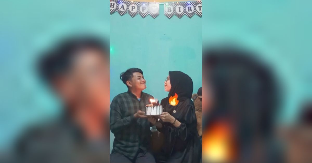 Momen Haru Istri Beri Kejutan Ulang Tahun Suami, Ternyata Pertama Kali Dirayakan Seumur Hidup